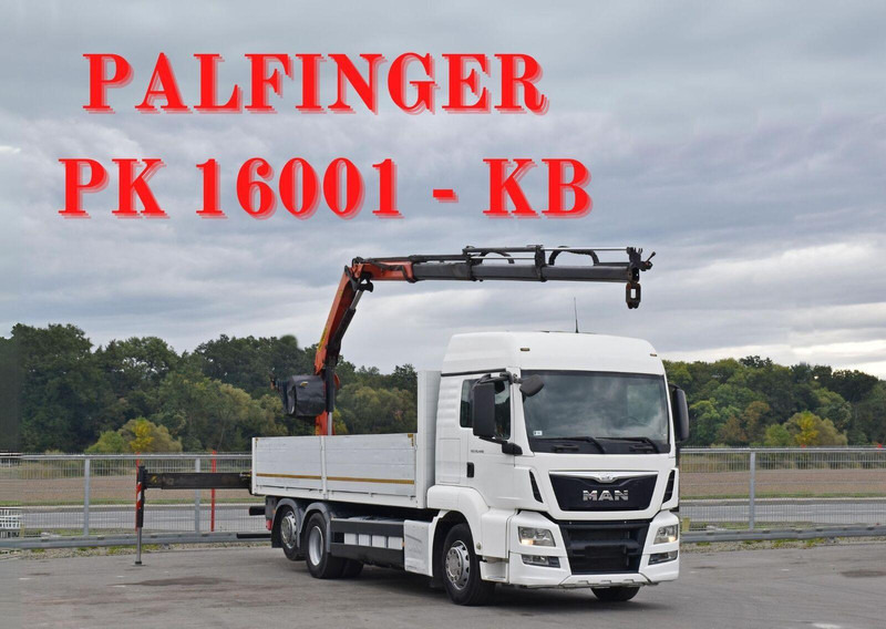 MAN TGS 26.440 * PRITSCHE 6,90 m + PK 16001 - K - 栏板式/ 平板卡车, 起重车:图1 MAN TGS 26.440 * PRITSCHE 6,90 m + PK 16001 - K - 栏板式/ 平板卡车, 起重车:图1