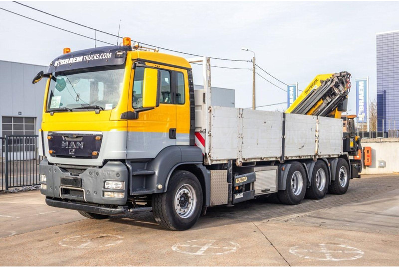 MAN TGS 35.440 8x4 Crane Palfinger PK 42002-SH - 栏板式/ 平板卡车, 起重车:图1 MAN TGS 35.440 8x4 Crane Palfinger PK 42002-SH - 栏板式/ 平板卡车, 起重车:图1