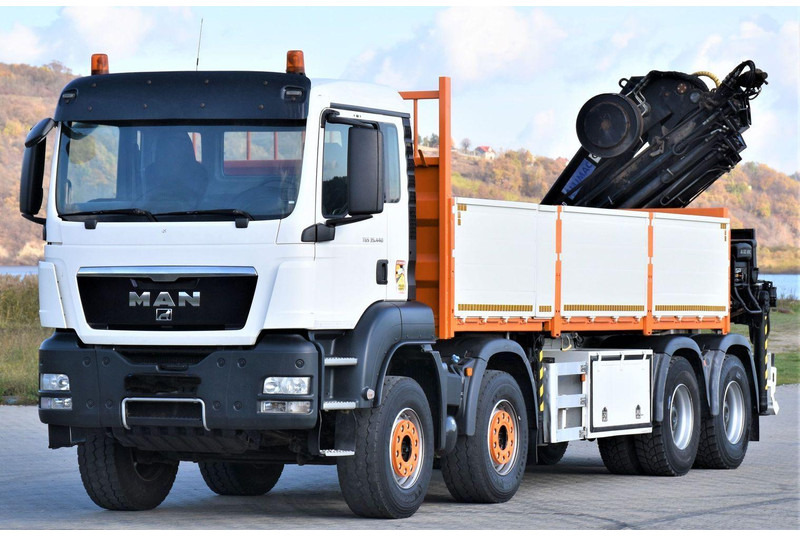 MAN TGS 35.440 * HIAB 322 EP-5HIPRO+FUNK / 8x4! - 栏板式/ 平板卡车, 起重车:图3 MAN TGS 35.440 * HIAB 322 EP-5HIPRO+FUNK / 8x4! - 栏板式/ 平板卡车, 起重车:图3