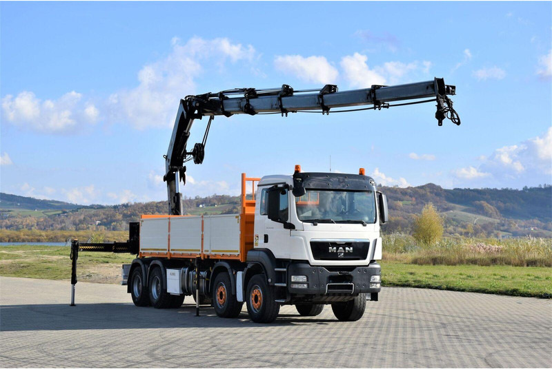 MAN TGS 35.440 * HIAB 322 EP-5HIPRO+FUNK / 8x4! - 栏板式/ 平板卡车, 起重车:图2 MAN TGS 35.440 * HIAB 322 EP-5HIPRO+FUNK / 8x4! - 栏板式/ 平板卡车, 起重车:图2
