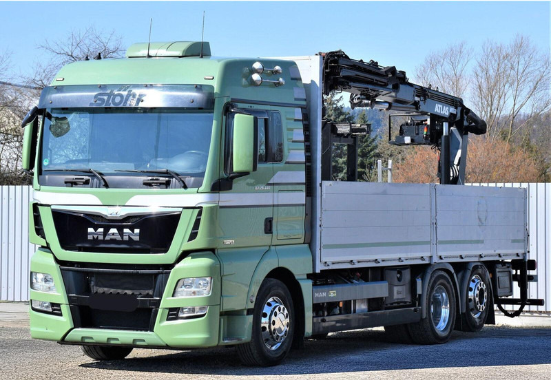MAN TGX 26.440 Pritsche 6,60 m* ATLAS 125.2V-A12VB - 栏板式/ 平板卡车, 起重车:图4 MAN TGX 26.440 Pritsche 6,60 m* ATLAS 125.2V-A12VB - 栏板式/ 平板卡车, 起重车:图4