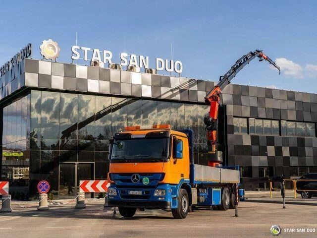 Mercedes-Benz ACTROS 2541 6x2 Palfinger PK 34002 Crane Winch - 栏板式/ 平板卡车, 起重车:图1 Mercedes-Benz ACTROS 2541 6x2 Palfinger PK 34002 Crane Winch - 栏板式/ 平板卡车, 起重车:图1