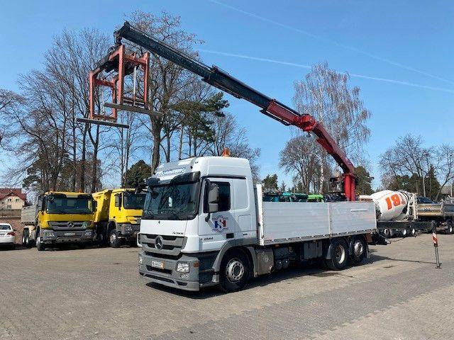 Mercedes-Benz ACTROS 2544 - 栏板式/ 平板卡车, 起重车:图1 Mercedes-Benz ACTROS 2544 - 栏板式/ 平板卡车, 起重车:图1