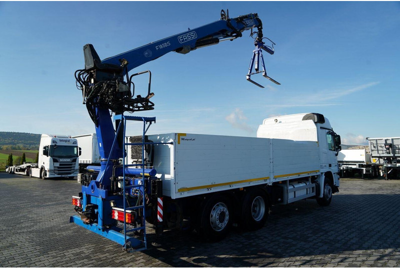 Mercedes-Benz ACTROS 2548 / 6x2 / BURTOWA - 6,5 M / OŚ PODNOSZONA / HDS FASSI - 栏板式/ 平板卡车, 起重车:图4 Mercedes-Benz ACTROS 2548 / 6x2 / BURTOWA - 6,5 M / OŚ PODNOSZONA / HDS FASSI - 栏板式/ 平板卡车, 起重车:图4