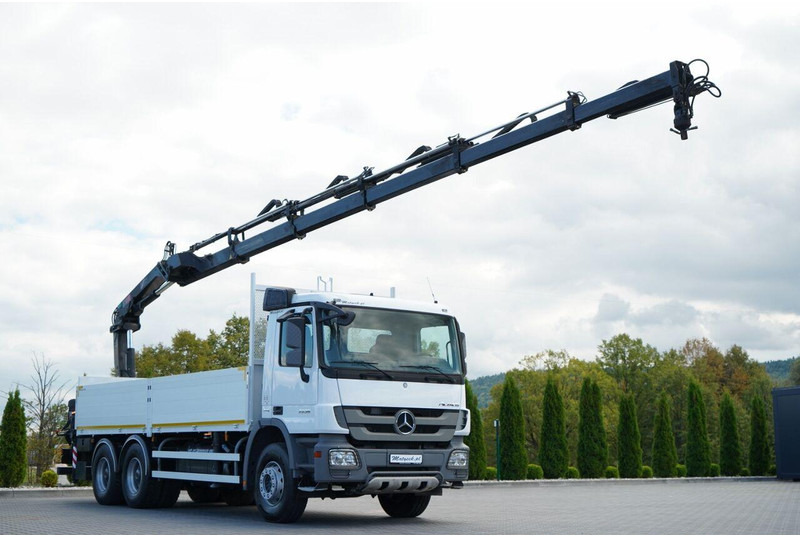 Mercedes-Benz ACTROS 2636 / 6x4 / SKRZYNIOWY 6,5 M + HDS HIAB / MOCNA PODŁOGA - 栏板式/ 平板卡车, 起重车:图1 Mercedes-Benz ACTROS 2636 / 6x4 / SKRZYNIOWY 6,5 M + HDS HIAB / MOCNA PODŁOGA - 栏板式/ 平板卡车, 起重车:图1