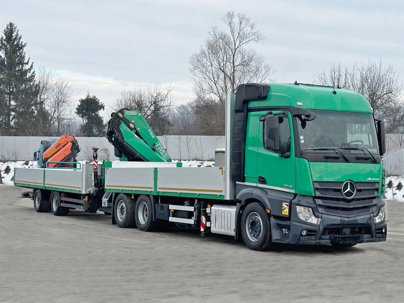Mercedes-Benz ACTROS 2645 * FASSI F345.24 + FUNK + Anhänger - 栏板式/ 平板卡车, 起重车:图3 Mercedes-Benz ACTROS 2645 * FASSI F345.24 + FUNK + Anhänger - 栏板式/ 平板卡车, 起重车:图3