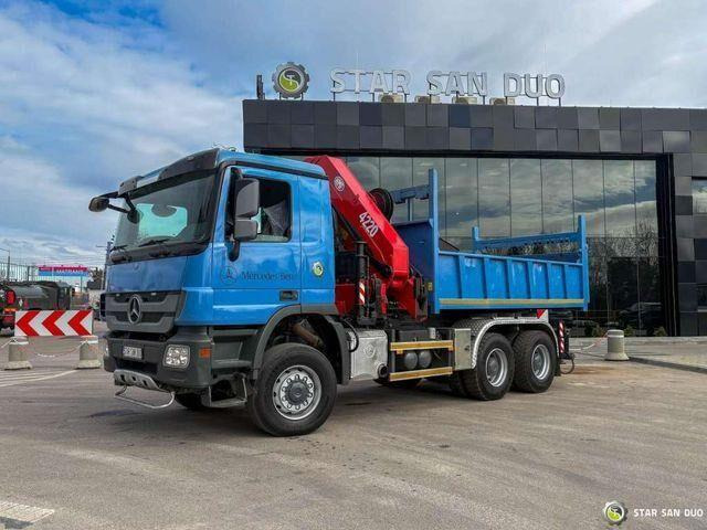 翻斗车, 起重车 Mercedes-Benz ACTROS 3341 6x6 HMF 4220 K4 CRANE KIPPER：图10