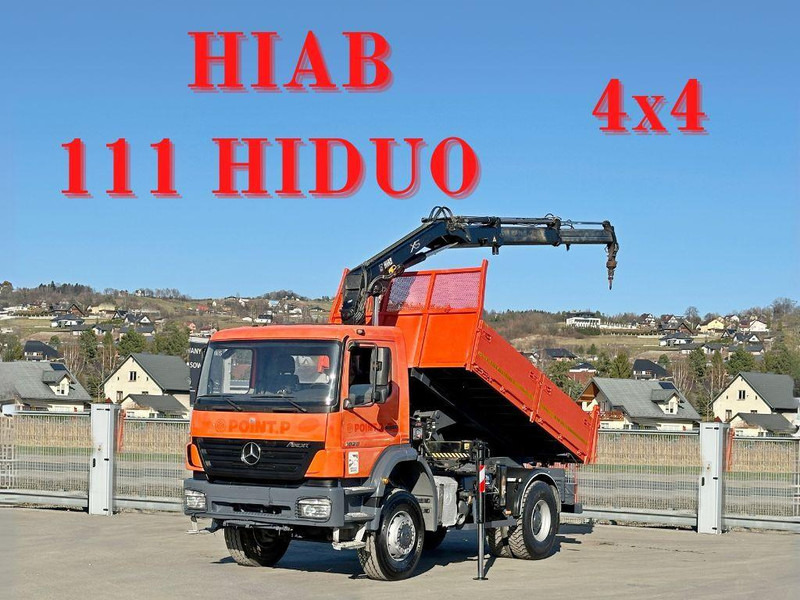 Mercedes-Benz AXOR 1829 * HIAB 1111 HIDUO + FUNK * TOP * 4x4 - 翻斗车, 起重车:图1 Mercedes-Benz AXOR 1829 * HIAB 1111 HIDUO + FUNK * TOP * 4x4 - 翻斗车, 起重车:图1