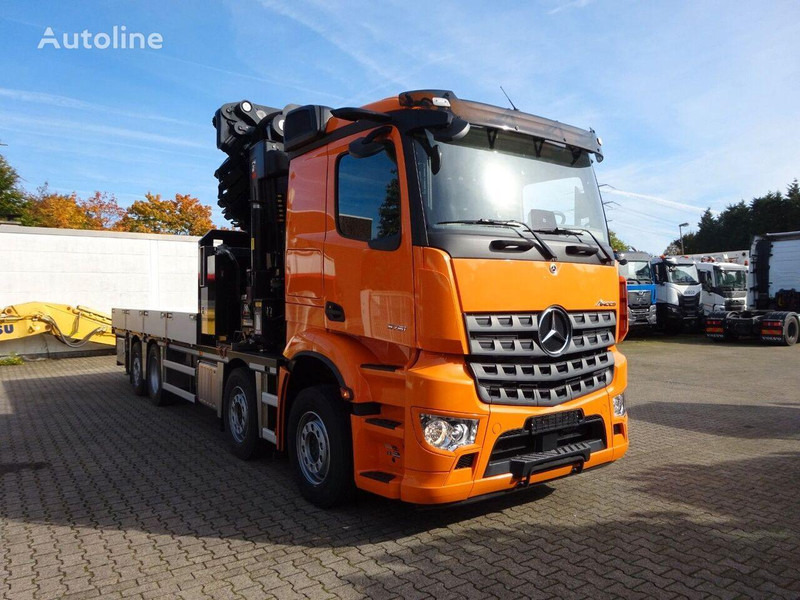 Mercedes-Benz Arocs 3751 - Flatbed+crane - 栏板式/ 平板卡车, 起重车:图2 Mercedes-Benz Arocs 3751 - Flatbed+crane - 栏板式/ 平板卡车, 起重车:图2