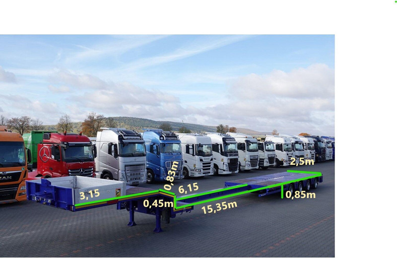 Nooteboom NISKOPODWOZIE / ROZCIĄGANA / 4 OSIOWA / OSIE SKRĘTNE / SAF - 低装载半拖车:图2 Nooteboom NISKOPODWOZIE / ROZCIĄGANA / 4 OSIOWA / OSIE SKRĘTNE / SAF - 低装载半拖车:图2