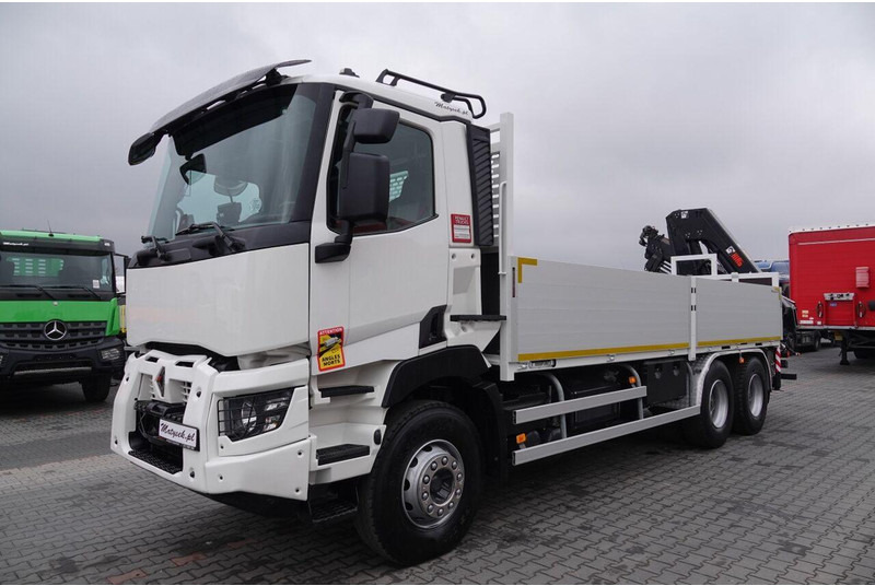 栏板式/ 平板卡车, 起重车 Renault C 380 / 6x4 / SKRZYNIOWY 6,6 m / + HDS HIAB 188 x-hiduo wysów: 1：图8