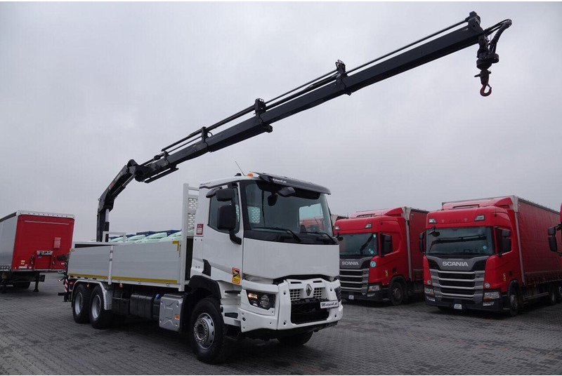 栏板式/ 平板卡车, 起重车 Renault C 380 / 6x4 / SKRZYNIOWY 6,6 m / + HDS HIAB 188 x-hiduo wysów: 1：图6