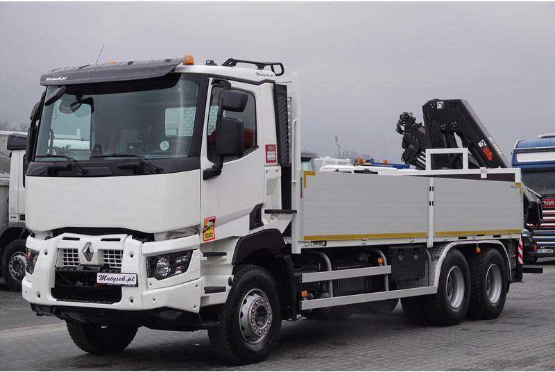 栏板式/ 平板卡车, 起重车 Renault C 380 / 6x4 / SKRZYNIOWY 6,6 m / + HDS HIAB 188 x-hiduo wysów: 1：图7