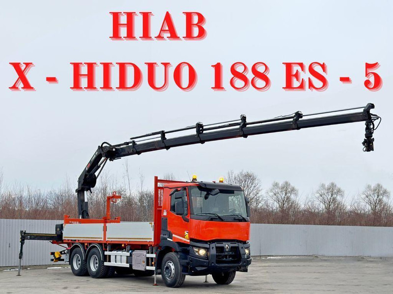 Renault C 430 *HIAB X - HIPRO 188 ES - 5 + FUNK* 6x4 - 栏板式/ 平板卡车, 起重车:图1 Renault C 430 *HIAB X - HIPRO 188 ES - 5 + FUNK* 6x4 - 栏板式/ 平板卡车, 起重车:图1