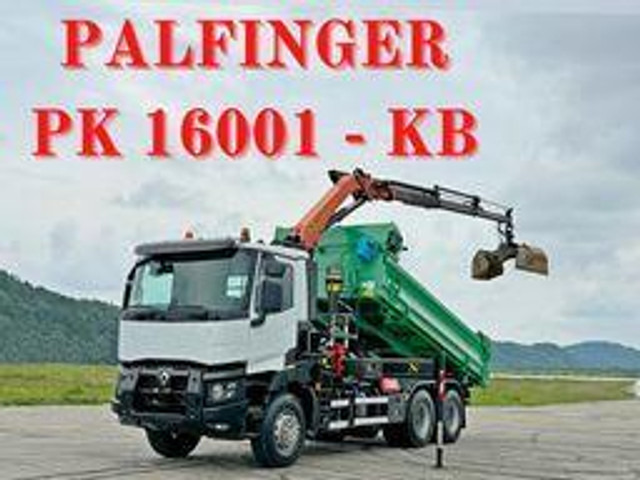 Renault C 430 *KIPPER 5,10 m + PK 16001 - K B* 6x4 - 翻斗车, 起重车:图1 Renault C 430 *KIPPER 5,10 m + PK 16001 - K B* 6x4 - 翻斗车, 起重车:图1