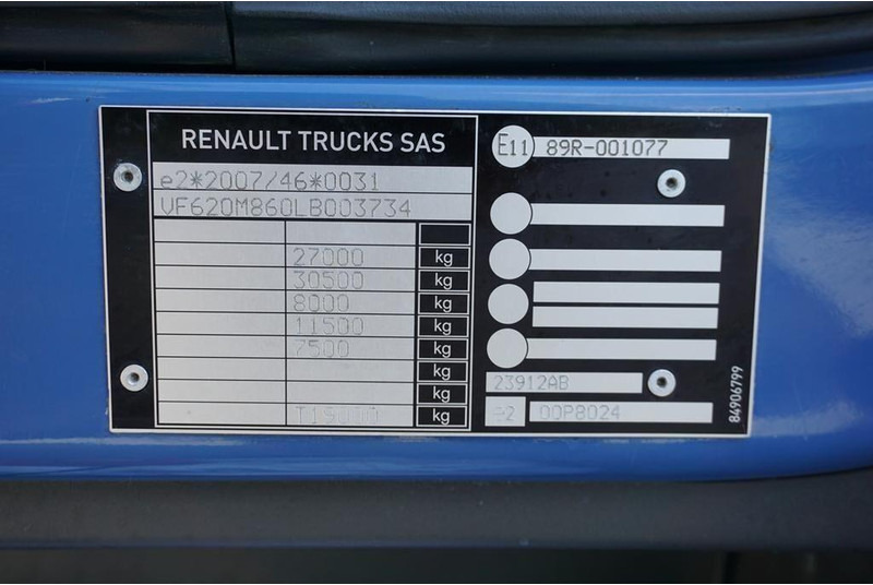 侧帘卡车 Renault D 320 / EURO 6 / FIRANKA / 21 PALET / ŁAD. 16 390 KG：图11