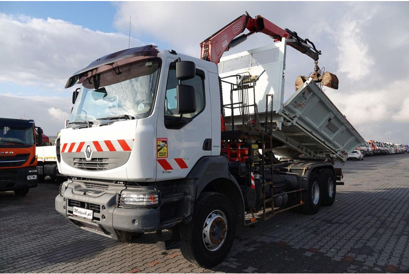 Renault KERAX 410 / 6x4 / WYWROTKA + HDS FASSI F150 / HYDROBURTA / BORDM - 翻斗车, 起重车:图2 Renault KERAX 410 / 6x4 / WYWROTKA + HDS FASSI F150 / HYDROBURTA / BORDM - 翻斗车, 起重车:图2
