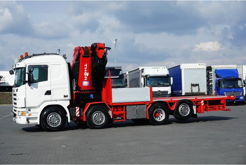 Scania G 480 / 8 X 2 / SKRZYNIOWY + HDS / HMF THOR - O K6 + JIB FJ 2000 - 栏板式/ 平板卡车, 起重车:图4 Scania G 480 / 8 X 2 / SKRZYNIOWY + HDS / HMF THOR - O K6 + JIB FJ 2000 - 栏板式/ 平板卡车, 起重车:图4