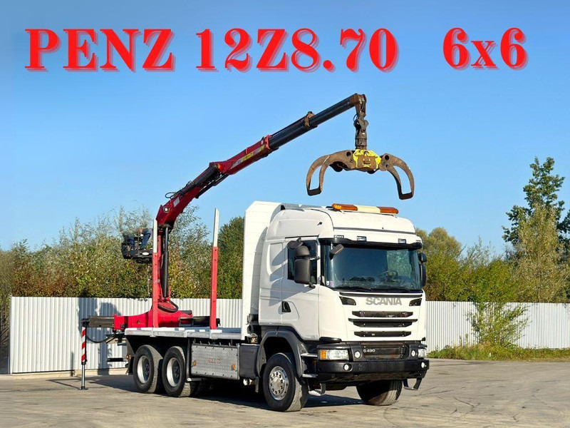 Scania G490 - 木材运输车, 起重车:图1 Scania G490 - 木材运输车, 起重车:图1