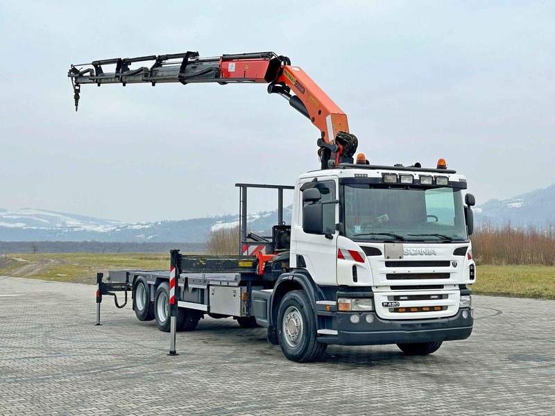Scania P 420* PLATFORM 6,80m * PK 29002+FUNK * TOP - 栏板式/ 平板卡车, 起重车:图2 Scania P 420* PLATFORM 6,80m * PK 29002+FUNK * TOP - 栏板式/ 平板卡车, 起重车:图2