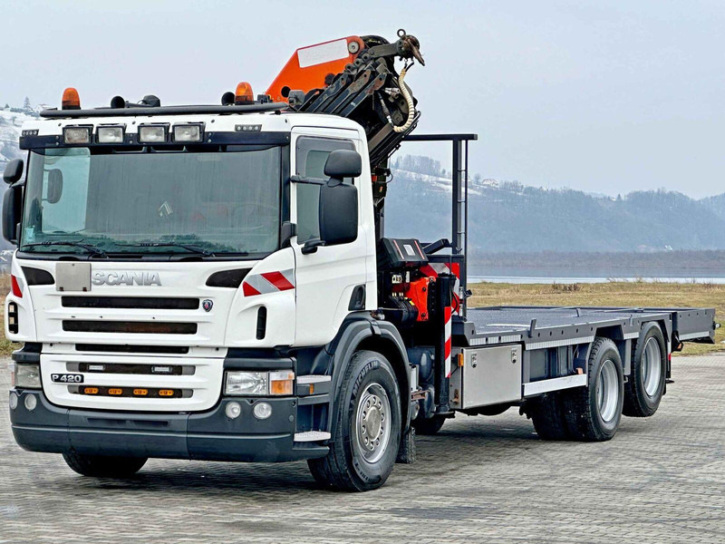 Scania P 420* PLATFORM 6,80m * PK 29002+FUNK * TOP - 栏板式/ 平板卡车, 起重车:图3 Scania P 420* PLATFORM 6,80m * PK 29002+FUNK * TOP - 栏板式/ 平板卡车, 起重车:图3