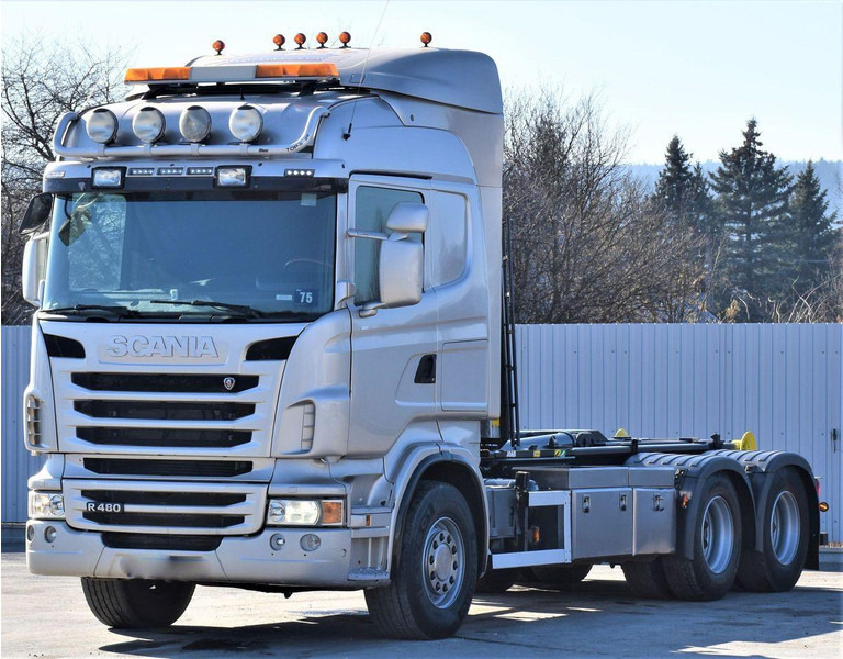 Scania R 480 Abrollkipper * 6x4 * Top Zustand ! - 吊钩升降车:图4 Scania R 480 Abrollkipper * 6x4 * Top Zustand ! - 吊钩升降车:图4