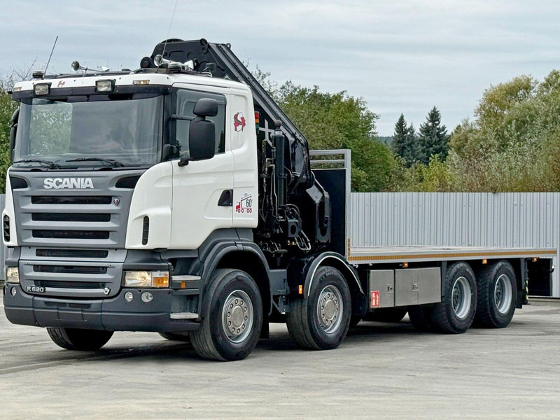 Scania R 620*PLATFORM 6,45m*HIAB 600 E - 9 + FUNK / 8x4 - 栏板式/ 平板卡车, 起重车:图3 Scania R 620*PLATFORM 6,45m*HIAB 600 E - 9 + FUNK / 8x4 - 栏板式/ 平板卡车, 起重车:图3