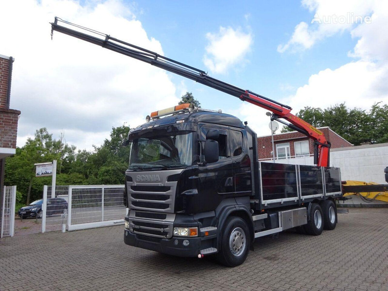 Scania R620 V8 6x2 Flatbed + Palfinger Crane PK 22002 EH - 栏板式/ 平板卡车, 起重车:图1 Scania R620 V8 6x2 Flatbed + Palfinger Crane PK 22002 EH - 栏板式/ 平板卡车, 起重车:图1