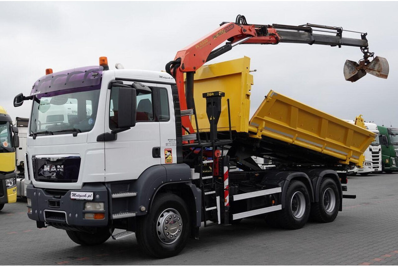 Scania TGS 33.360 / 6x4 / WYWROTKA + HDS PALFINGER PK 15 500 wysów 10m - 翻斗车, 起重车:图1 Scania TGS 33.360 / 6x4 / WYWROTKA + HDS PALFINGER PK 15 500 wysów 10m - 翻斗车, 起重车:图1