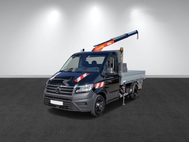 Volkswagen Crafter 50 - Flatbed truck + crane - 栏板式/ 平板卡车, 起重车:图1 Volkswagen Crafter 50 - Flatbed truck + crane - 栏板式/ 平板卡车, 起重车:图1