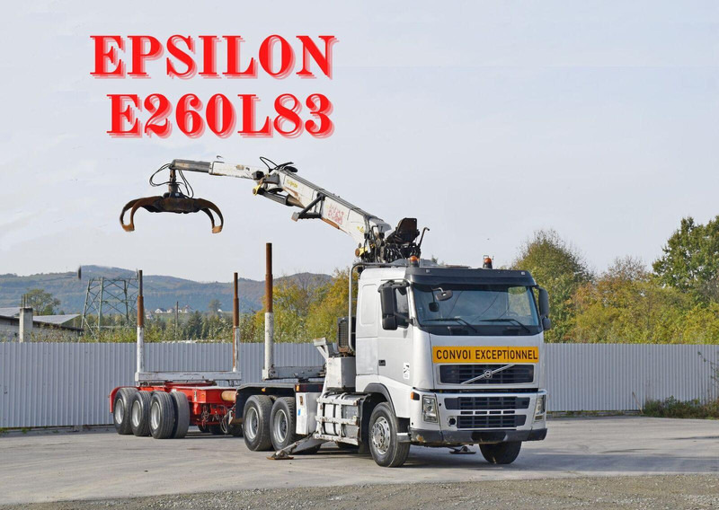 Volvo FH 520 * EPSILON E260L83 * Anhänger /6x4 - 木材运输车, 起重车:图1 Volvo FH 520 * EPSILON E260L83 * Anhänger /6x4 - 木材运输车, 起重车:图1