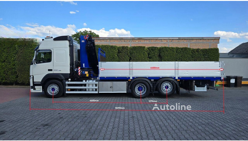 Volvo FM 500 - Flatbed+crane 6x2 - 栏板式/ 平板卡车, 起重车:图4 Volvo FM 500 - Flatbed+crane 6x2 - 栏板式/ 平板卡车, 起重车:图4