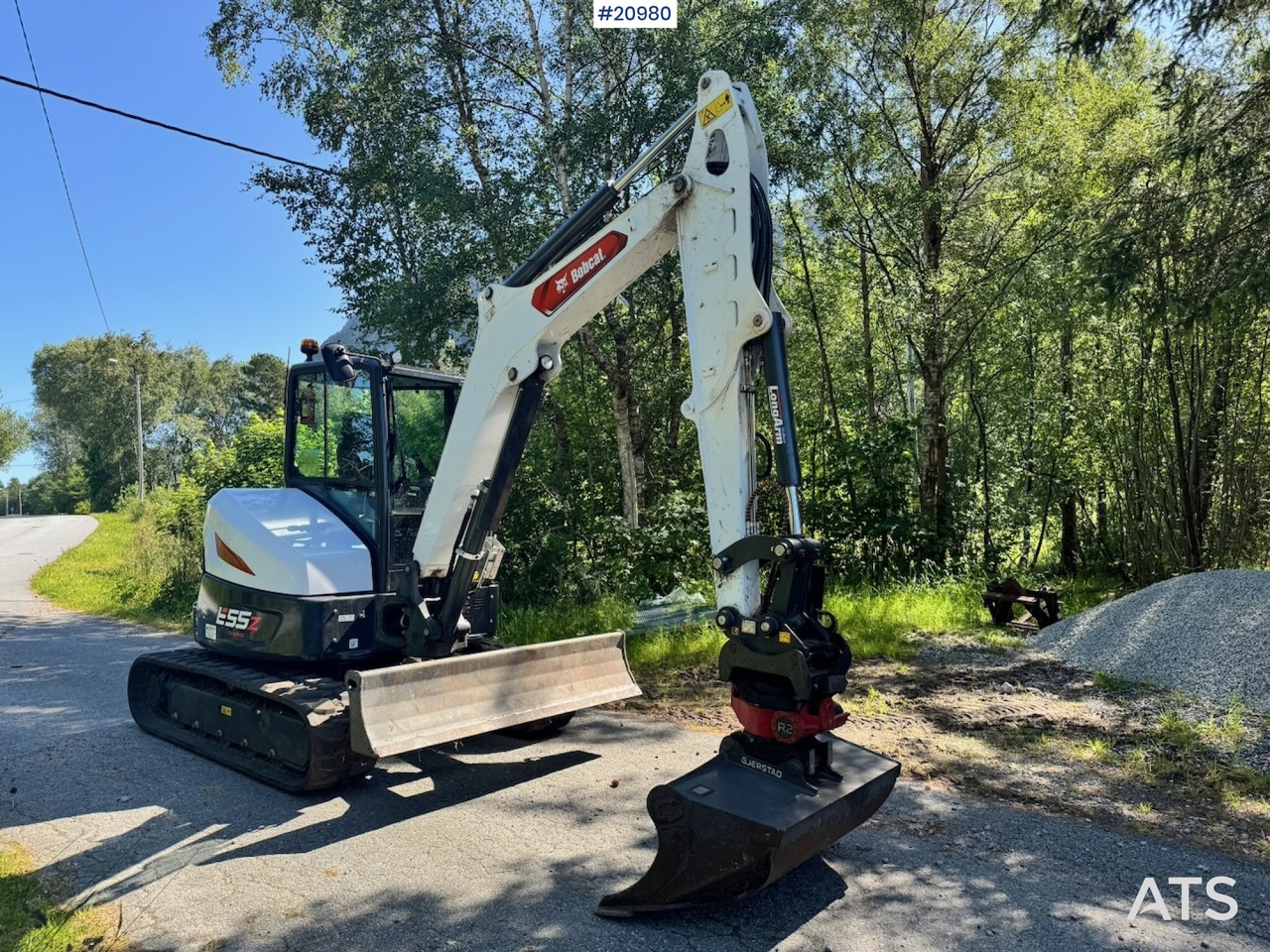 Bobcat E55Z Minigraver m/ Rototilt og 2 skuffer. 230 timer! - 小型挖掘机:图4 Bobcat E55Z Minigraver m/ Rototilt og 2 skuffer. 230 timer! - 小型挖掘机:图4