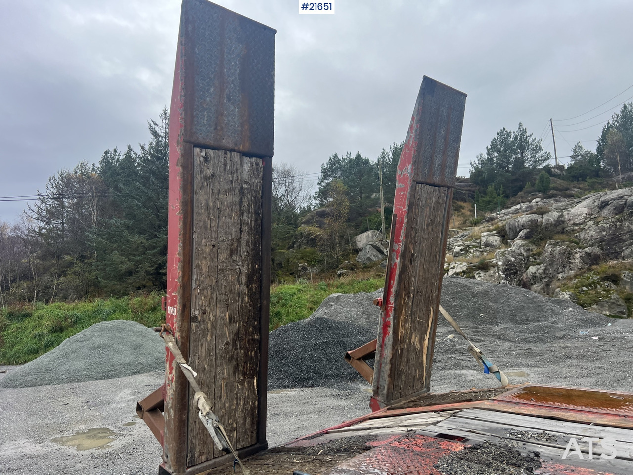 Damm 3 akslet maskinhenger m/ hydrauliske kjørebroer - 自动转运拖车:图5 Damm 3 akslet maskinhenger m/ hydrauliske kjørebroer - 自动转运拖车:图5