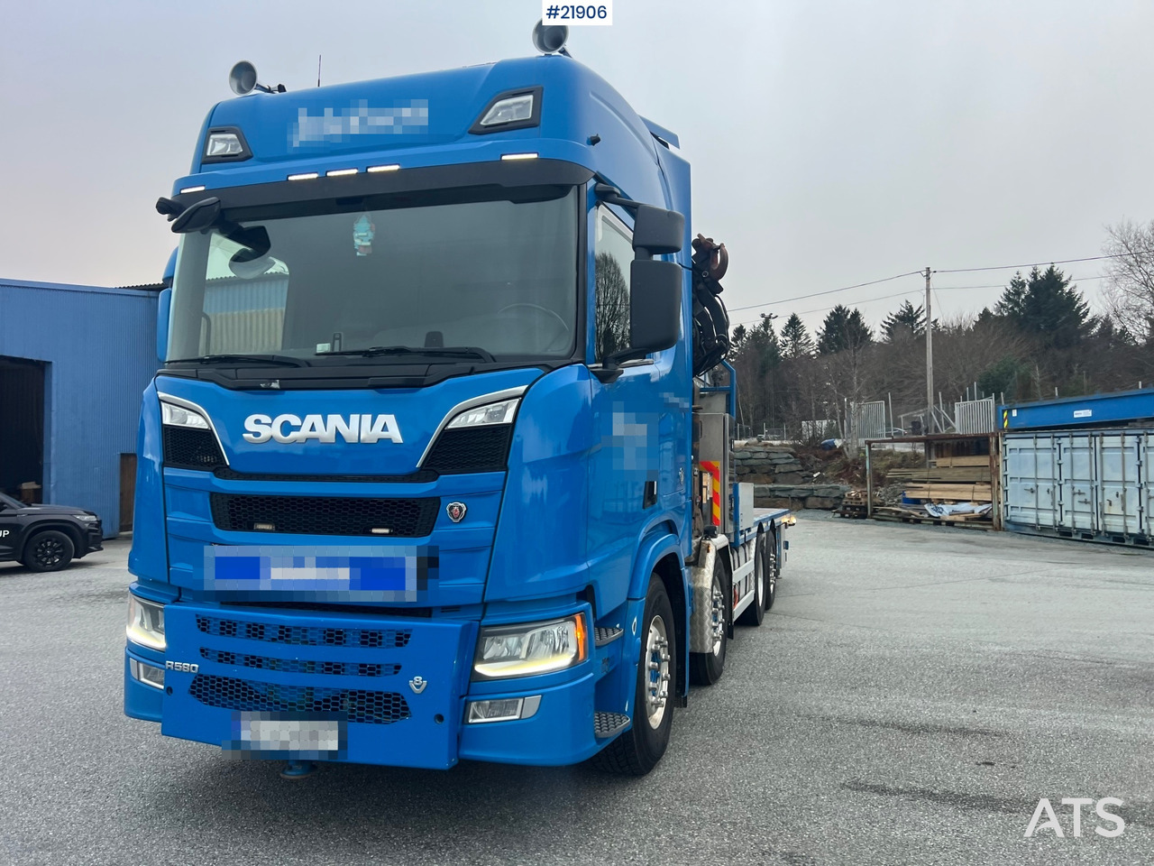 Scania R580 8x2 kranbil m/ 95t/m hmf kran, jibb , vinsj og konar planslep - 起重车:图3 Scania R580 8x2 kranbil m/ 95t/m hmf kran, jibb , vinsj og konar planslep - 起重车:图3