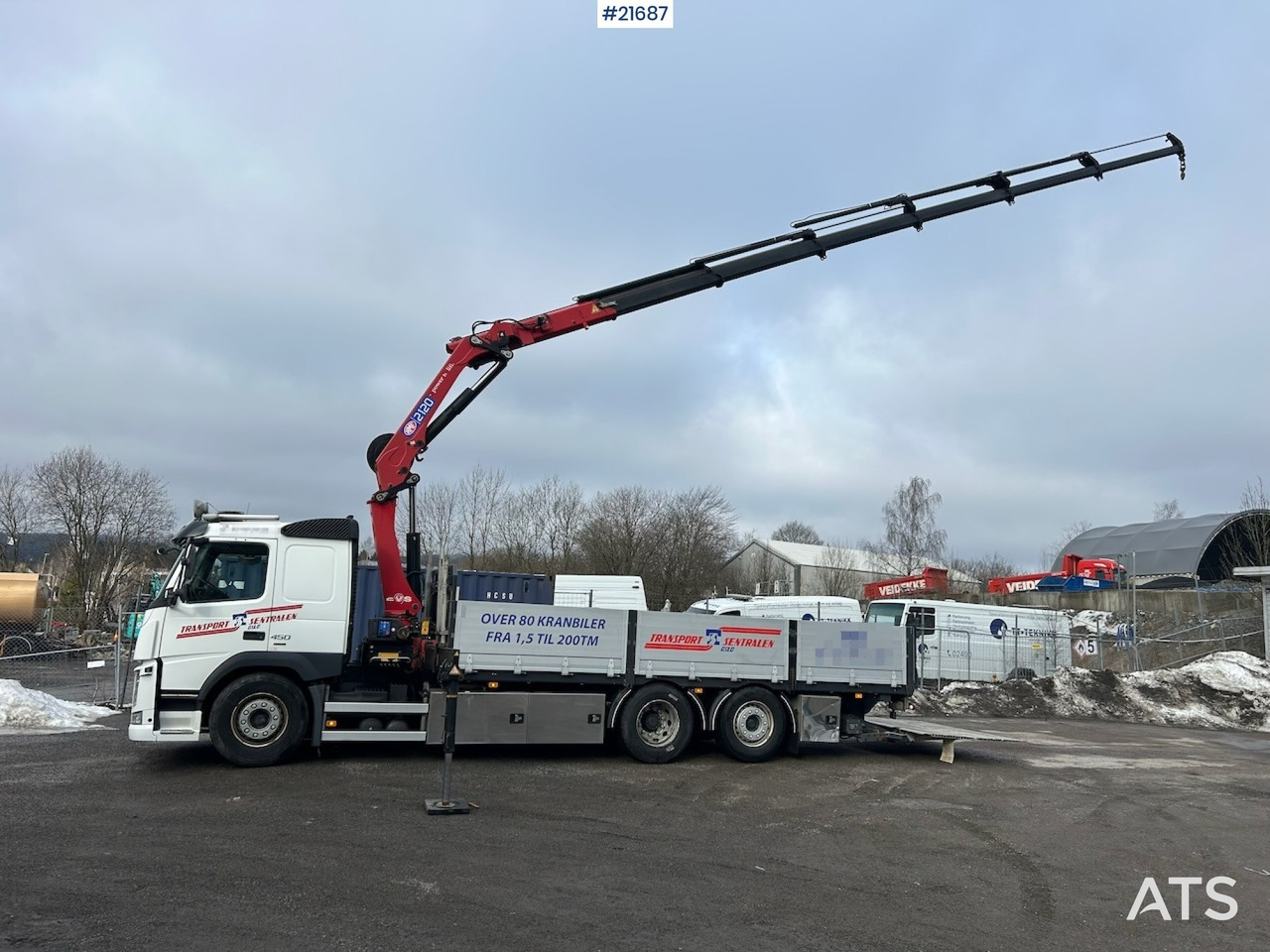 Volvo Volvo FM450 Kranbil m/ 21 t/m HMF kran og Løftelem. 194 000 km! - 起重车:图4 Volvo Volvo FM450 Kranbil m/ 21 t/m HMF kran og Løftelem. 194 000 km! - 起重车:图4
