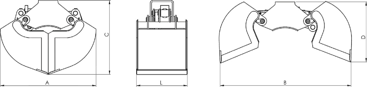 Clamshell bucket withouth side-walls BV-MR 50 - 蛤壳式铲斗 适用于 装载起重机:图4 Clamshell bucket withouth side-walls BV-MR 50 - 蛤壳式铲斗 适用于 装载起重机:图4