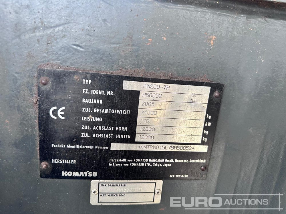 2009 Komatsu PW200-7H - 轮式挖掘机:图2 2009 Komatsu PW200-7H - 轮式挖掘机:图2