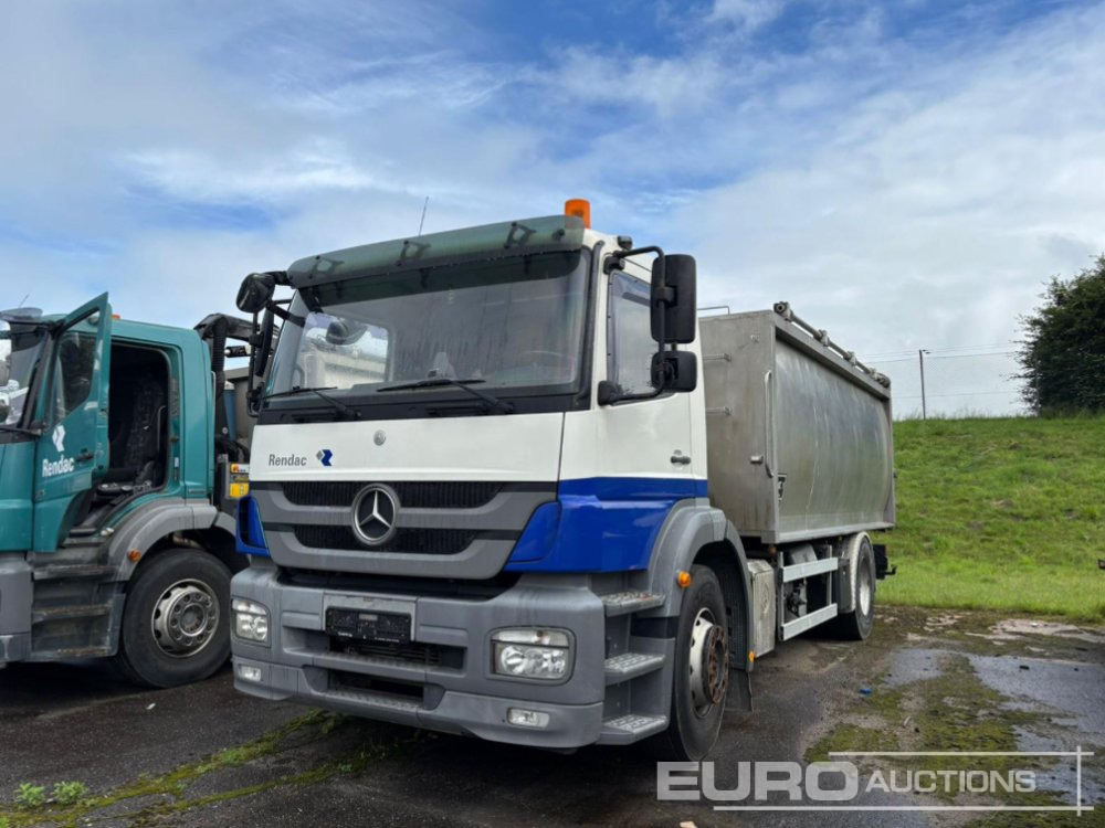 2012 Mercedes Axor 1824L 4x2, Crane, Stamps, Stainless Steel container - 翻斗车:图1 2012 Mercedes Axor 1824L 4x2, Crane, Stamps, Stainless Steel container - 翻斗车:图1