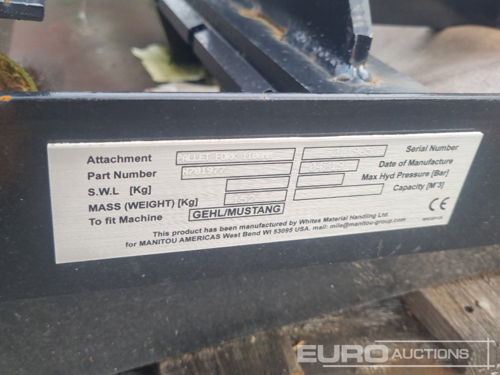 材料装卸设备 Manitou Fork Frame with Forks：图23