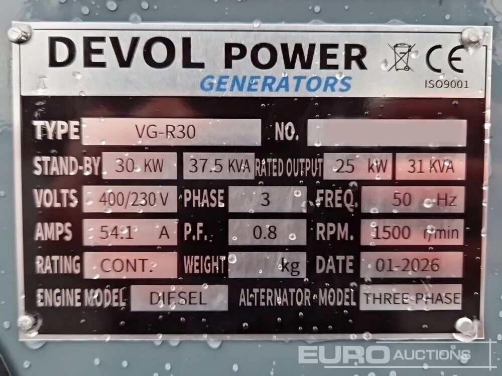 发电机组 Unused Devol VG-R30：图16