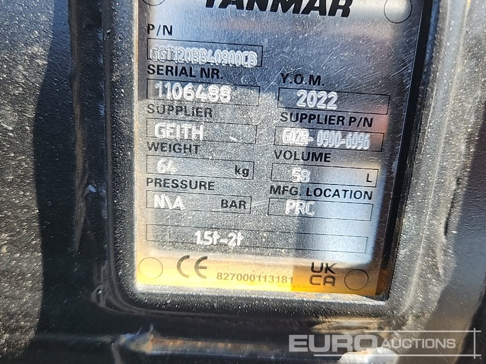 Unused Yanmar G02R-0900-6096 - 铲斗:图5 Unused Yanmar G02R-0900-6096 - 铲斗:图5