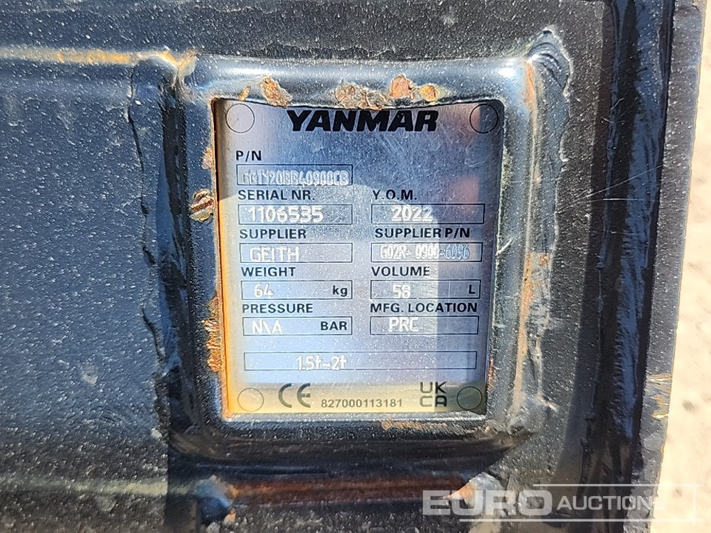 Unused Yanmar G02R-0900-6096 - 铲斗:图5 Unused Yanmar G02R-0900-6096 - 铲斗:图5