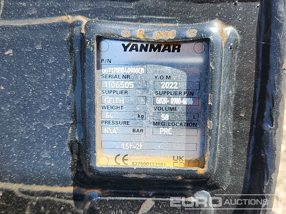 Unused Yanmar G02R-0900-6096 - 铲斗:图5 Unused Yanmar G02R-0900-6096 - 铲斗:图5