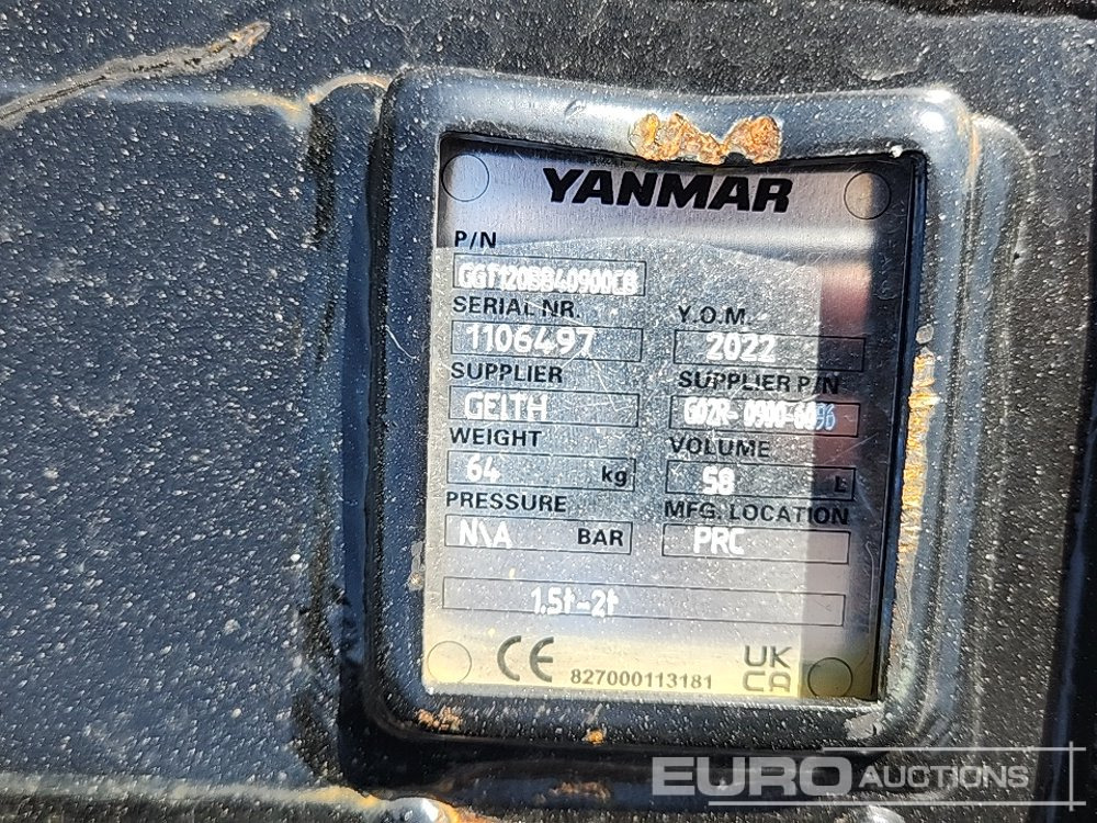 Unused Yanmar G02R-0900-6096 - 铲斗:图5 Unused Yanmar G02R-0900-6096 - 铲斗:图5