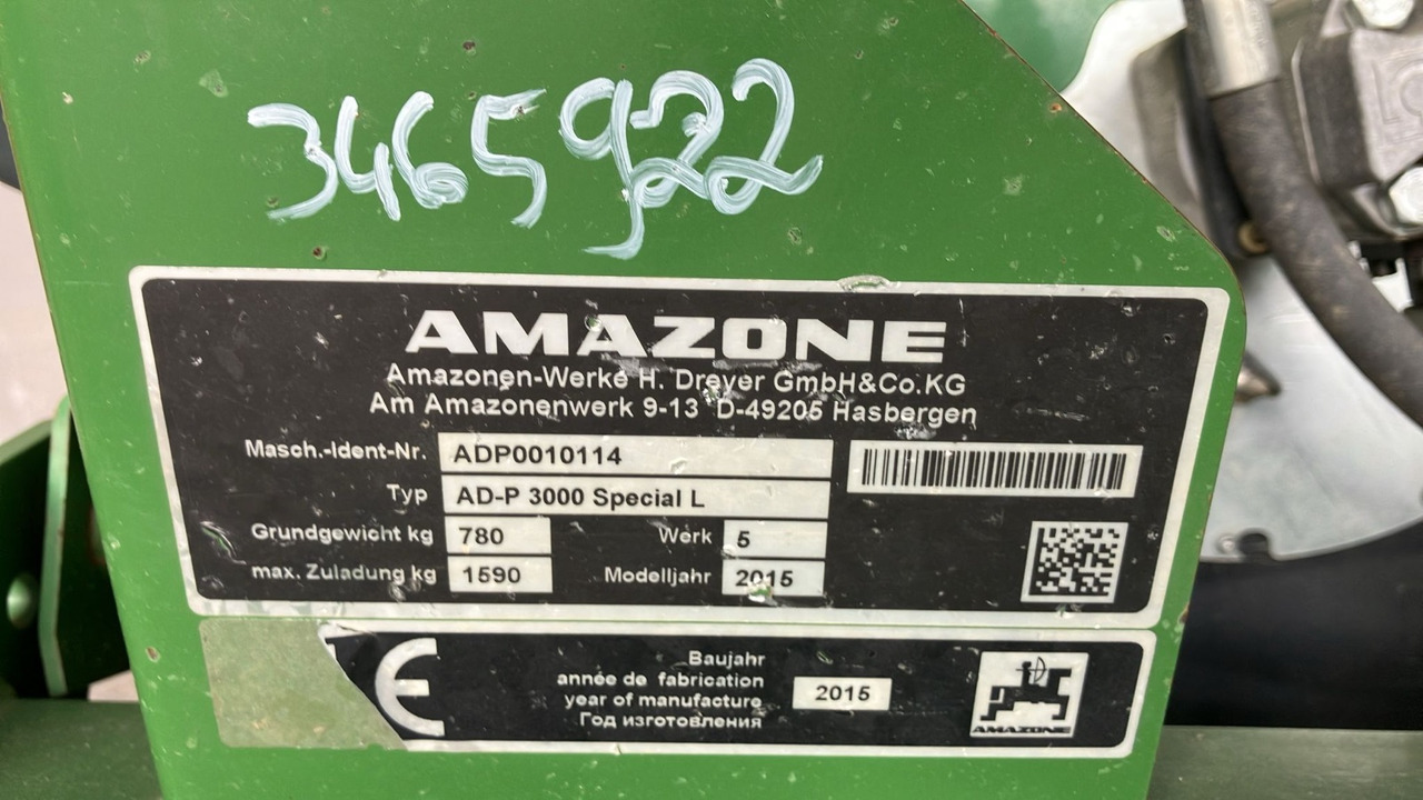 Amazone AD-P 3000 Spezial - 条播机:图2 Amazone AD-P 3000 Spezial - 条播机:图2