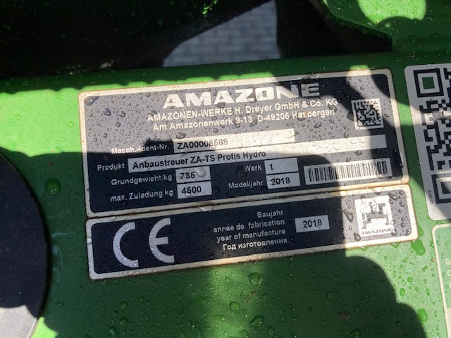 Amazone TS 4200 hydro - 肥料撒施机:图2 Amazone TS 4200 hydro - 肥料撒施机:图2