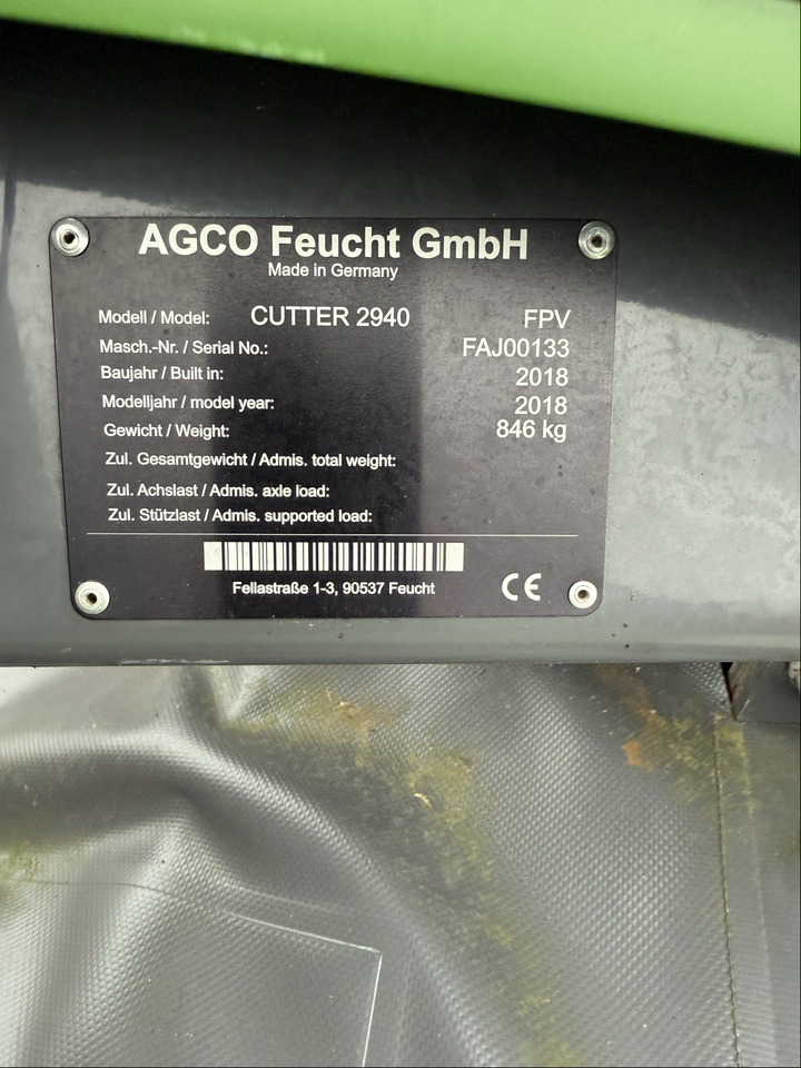 Fendt Frontmähwerk Cutter 2940 FPV - 割草机:图2 Fendt Frontmähwerk Cutter 2940 FPV - 割草机:图2