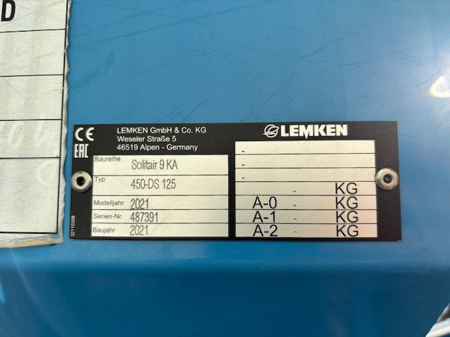 Lemken Solitair 9 KA / 450-DS 125 - 条播机:图3 Lemken Solitair 9 KA / 450-DS 125 - 条播机:图3