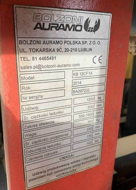 Bolzoni KB12CF1A, Kartonklammer - 夹具 适用于 材料装卸设备:图3 Bolzoni KB12CF1A, Kartonklammer - 夹具 适用于 材料装卸设备:图3